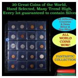 20 Great Coins of the World, hand selected, many t