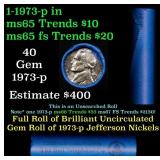 BU Shotgun Jefferson 5c roll, 1973-p 40 pcs Bell T