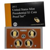 2011 PRESIDENTIAL Dollar Proof Set DEEP CAMEO Mint
