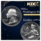 1976-s Proof Washington Quarter 25c Grades GEM++ P