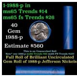 BU Shotgun Jefferson 5c roll, 1988-p 40 pcs Bell T