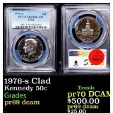 1976-s Clad Proof Kennedy Half Dollar 50c pr69 dca