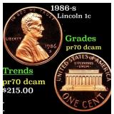 1986-s Proof Lincoln Cent 1c Graded pr70 dcam By S