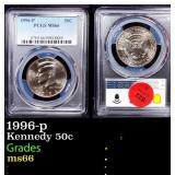 1996-p Kennedy Half Dollar 50c ms66 PCGS