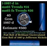 BU Shotgun Jefferson 5c roll, 1987-d 40 pcs Bell T