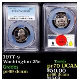 1977-s Proof Washington Quarter 25c pr69 dcam PCGS