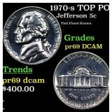 1970-s Proof Jefferson Nickel TOP POP! 5c Graded p