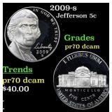 2009-s Proof Jefferson Nickel 5c Grades GEM++ Proo