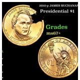 2010-p JAMES BUCHANAN Presidential Dollar 1 Grades