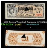 1937 Boston Terminal Company $17.50 Note Grades Se