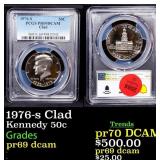 1976-s Clad Proof Kennedy Half Dollar 50c pr69 dca