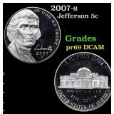 2007-s Proof Jefferson Nickel 5c Grades GEM++ Proo