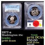 1977-s Proof Washington Quarter 25c pr69 dcam PCGS