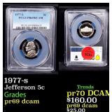 1977-s Proof Jefferson Nickel 5c pr69 dcam PCGS