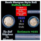 Buffalo Nickel Shotgun Roll in Old Bank Style 