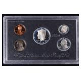 1986  United States Mint Proof Set 5 coins No Oute