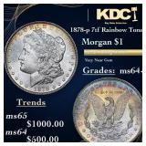 1878-p 7tf Morgan Dollar 1 Grades Choice+ Unc