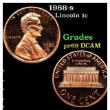 1986-s Proof Lincoln Cent 1c Grades GEM++ Proof De