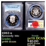 1982-s Proof Kennedy Half Dollar 50c pr69 dcam PCG