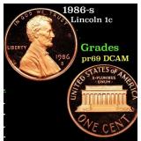 1986-s Proof Lincoln Cent 1c Grades GEM++ Proof De