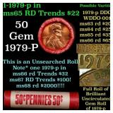 BU Shotgun Lincoln 1c roll, 1979-p 50 pcs Riggs Na