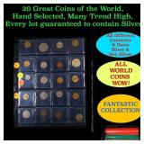 20 Great Coins of the World, hand selected, many t