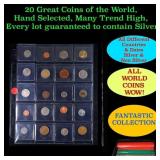 20 Great Coins of the World, hand selected, many t