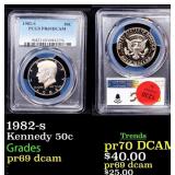 1982-s Proof Kennedy Half Dollar 50c pr69 dcam PCG