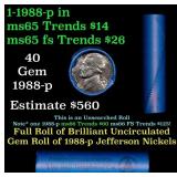 BU Shotgun Jefferson 5c roll, 1988-p 40 pcs Bell T