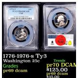 1776-1976-s Ty3 Proof Washington Quarter 25c pr69
