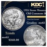 1925 Stone Mountain Old Commem Half Dollar 50c Gra