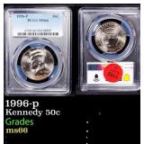 1996-p Kennedy Half Dollar 50c ms66 PCGS