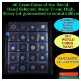 20 Great Coins of the World, hand selected, many t