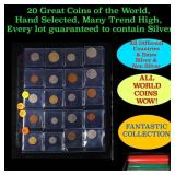 20 Great Coins of the World, hand selected, many t