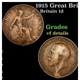 1915 Great Britain Penny KM# 810 Grades vf details