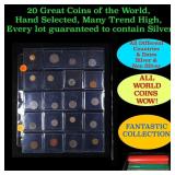20 Great Coins of the World, hand selected, many t
