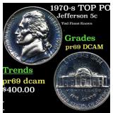 1970-s Proof Jefferson Nickel TOP POP! 5c Graded p