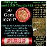 BU Shotgun Lincoln 1c roll, 1979-p 50 pcs Riggs Na