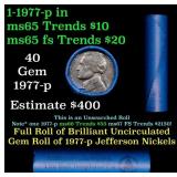 BU Shotgun Jefferson 5c roll, 1977-p 40 pcs Bell T