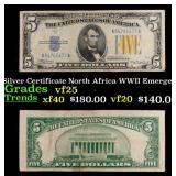 1934A $5 Silver Certificate North Africa WWII Emer