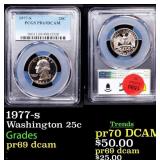 1977-s Proof Washington Quarter 25c pr69 dcam PCGS
