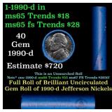 BU Shotgun Jefferson 5c roll, 1990-d 40 pcs Bell T