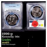 1996-p Kennedy Half Dollar 50c ms65 PCGS