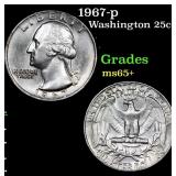 1967-p Washington Quarter 25c Grades GEM+ Unc