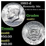 1982-d Kennedy Half Dollar 50c Grades GEM+ Unc