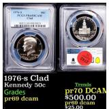 1976-s Clad Proof Kennedy Half Dollar 50c pr69 dca