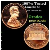 1997-s Proof Lincoln Cent Toned 1c Grades GEM++ Pr