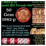 BU Shotgun Lincoln 1c roll, 1982-p 50 pcs Dunbar W