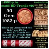 BU Shotgun Lincoln 1c roll, 1982-p 50 pcs Dunbar W