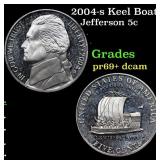 2004-s Keel Boat Proof Jefferson Nickel 5c Grades